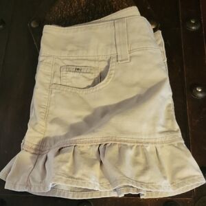 Vintage Lei Mini Skirt with Ruffle Hem